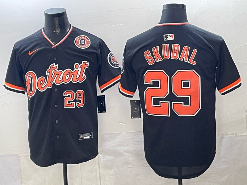 Men Detroit Tigers #29 Skubal black Game Nike MLB Jersey 2026004